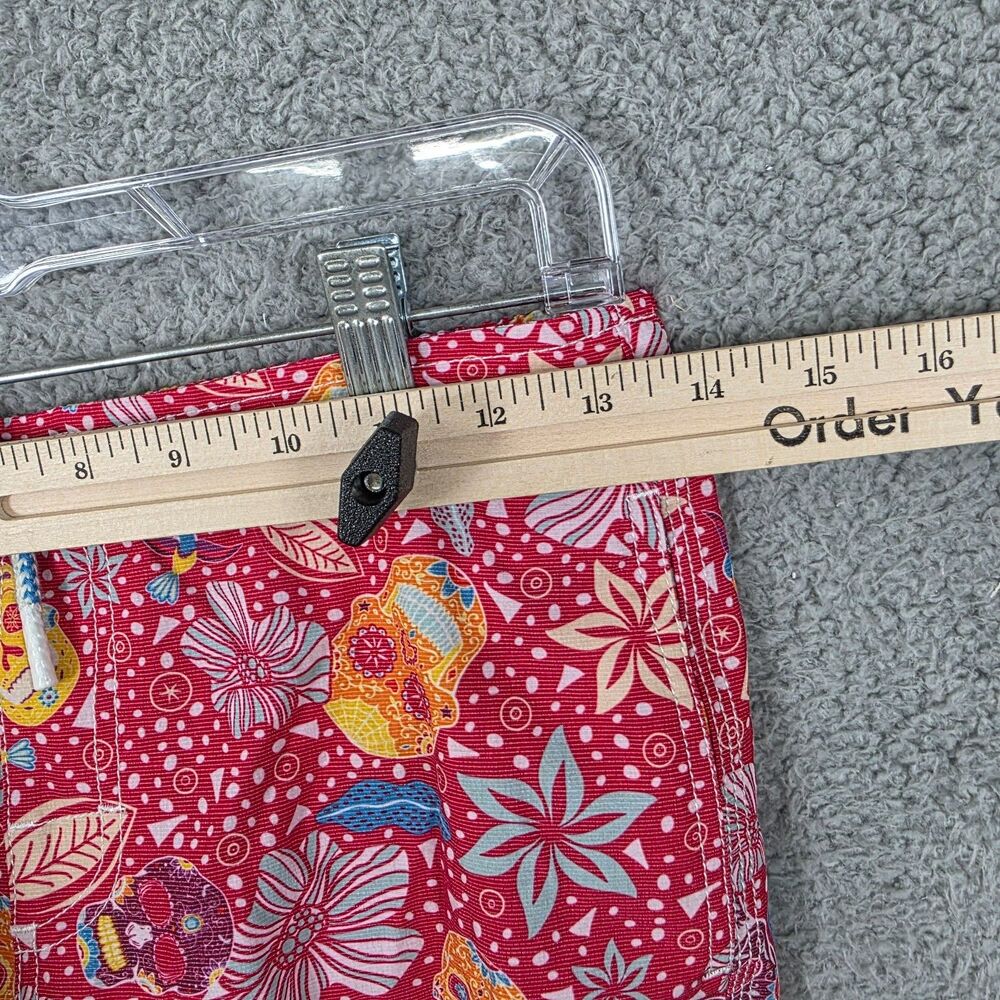 johnnie-O Boy's Eden Swim Trunks Lightweight 7” Red Drawstring Sz 12 - Picture 7 of 13